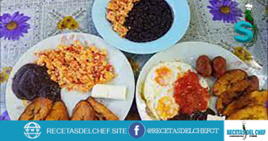 Platillo de la receta de desayuno típico guatemalteco